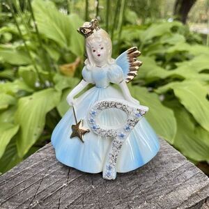 Josef Originals Dakin Birthday Angel 9 Year Old‎ Porcelain Figurine Vintage Blue
